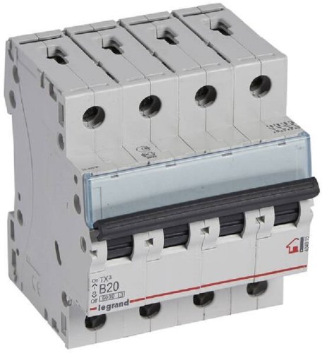 Выключатель автоматический Legrand TX3 6000 4п 20А B 6кА картинка